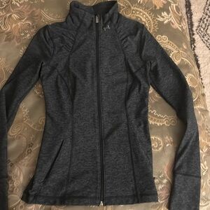 Gray Under Armour stretch workout jacket zip XS